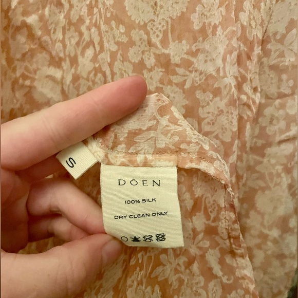 DÔEN Antoinette Dress in Adobe Tea Floral - size Small - 100% Silk maxi Dress - Picture 7 of 7